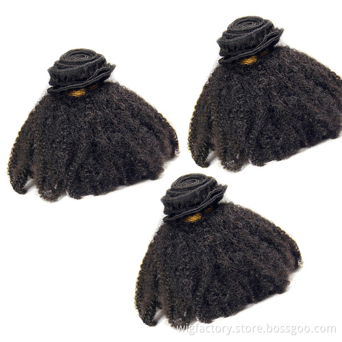 Factory wholesale price afro kinky human hair 4c, unprocessed mongolian 4c afro kinky bundles, 100 human afro curly hair